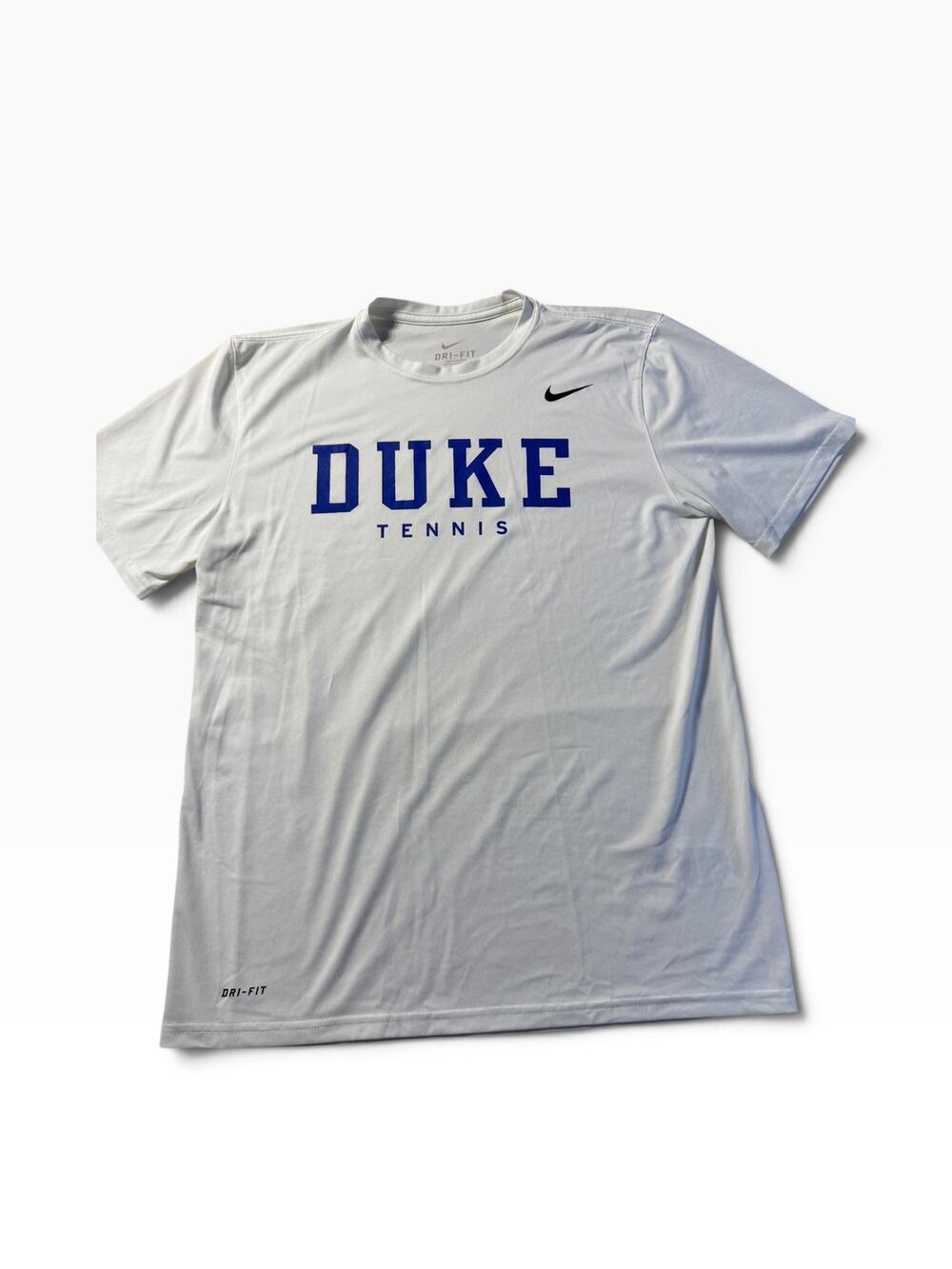 Nike Duke Blue Devils Tennis Dri-FIT Shirt Men’s Large White NCAA 718833-100